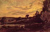 John Constable Landscape Evening painting